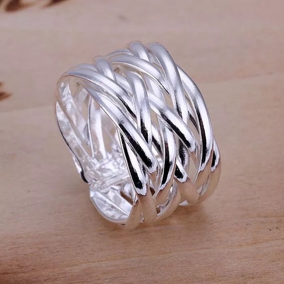 925 SS Braided Ring - Picture 3 of 5